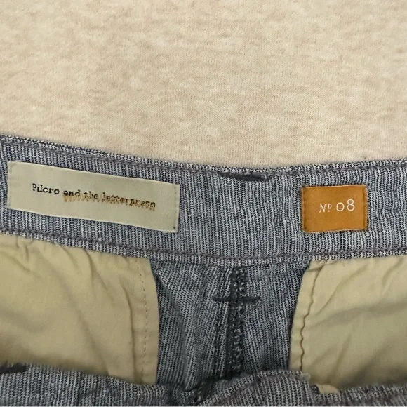 Anthropologie Women’s Pilcro High Rise Blue Linen Wide-Leg Pants Size 8 - Picture 4 of 11